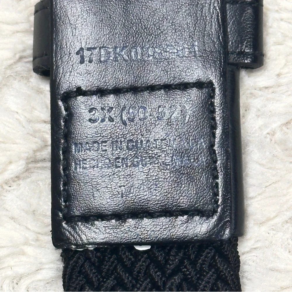 Dockers Black Braided Stretch Belt, UNISEX, Like New!, 3X (50-52)